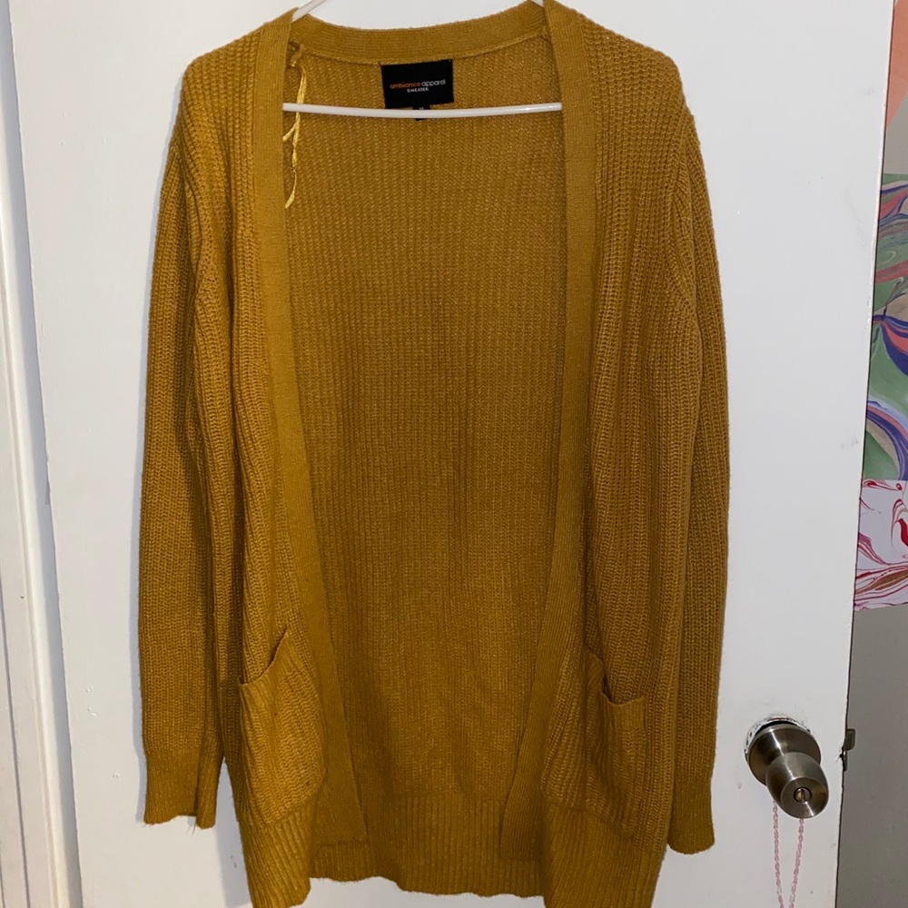 Mustard yellow cardigan